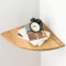 Gieanoo Eckregal Hängeregal, Eiche Massivholz Eckregal runde Enden Wandregal Holz Vintage Landhausstil Regal für Schlafzimmer Wohnzimmer Radius (Eiche, 40CM)