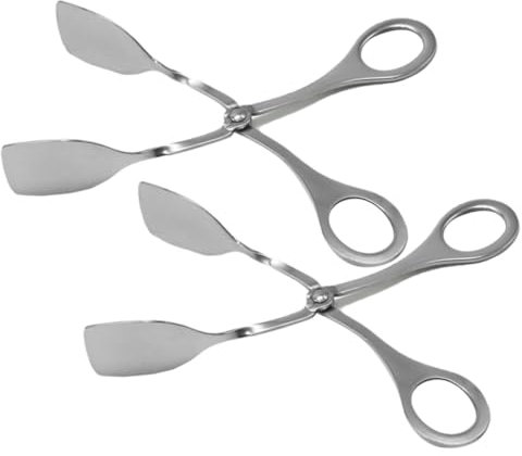 Toddmomy 2 Piezas Pinzas Para Tostadas Pinzas Para Parrilla Buffet Pinzas Para Aperitivos Pinzas Para Ensalada Pinzas Para Pan Pinzas Para Carne Tenacillas Cubo De Azucar Acero Inoxidable