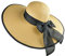 DRESHOW Womens Wide Brim Straw Hat Floppy Foldable Roll up Cap Beach Sun Hat UPF 50+