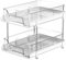 2 Tier Under Sink Organizer and Storage, Sliding Multipurpose Storage Unit, Kitchen Pantry Organization, Pull Out Medicine Cabinet Organizer for Storing Kitchen Spices, Bathroom, Skincare (White)