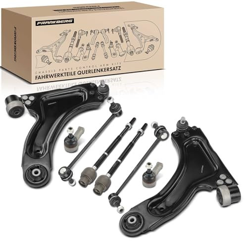 Frankberg 8-Teilig Querlenker Satz Kompatibel mit Combo Kasten/MPV 1.2L-1.7L 2001-2011 Corsa C X01 1.4L 2000-2009 Corsa MK II (C) X01 1.2L-1.8L 2000-2006 Replace# 4513380037