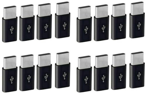 VENEKA 4X Adaptador Micro-USB una USB C, Adaptador de Carga Mini una Typec, Conector de ConversióN de Adaptador USB Tipo C con Resistencia