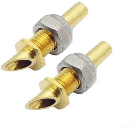 EpheyFIF M5 Gewindeeinlassdüse für RC Modell Boot Wasserkühlung, Wasserkühlungseinlass für Schiffsmodelle, 2 Stück Kupfernippel (Gewinde)