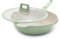 GreenLife Arte 5.1QT 30,5 cm Wok, gesunde Keramik-Antihaftbeschichtung, induktionsgeeignet, ungiftig, PFAS und PFOA-frei, All-in-One-Mehrzweck-Kochen, Braten, Kochen, kühl bleiben, spülmaschinenfest,
