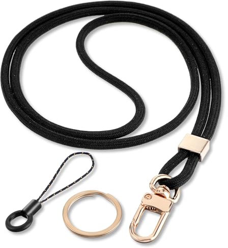 AOZUO Cordon tour de cou pour porte-clés, carte d'identité, badge avec boucle de sécurité en métal pour enseignants, étudiants, pour clés, téléphone, portefeuille, étiquettes, sifflet, appareil photo,