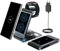 Stazione di ricarica induttiva per Samsung, pieghevole, 3 in 1, per Galaxy Watch 7/6/6 Classic/5/5 Pro/4/3, caricatore per Samsung S25 Ultra S24 S23 S22 Z Flip Z Fold 6 5 4 Galaxy Buds (grigio)