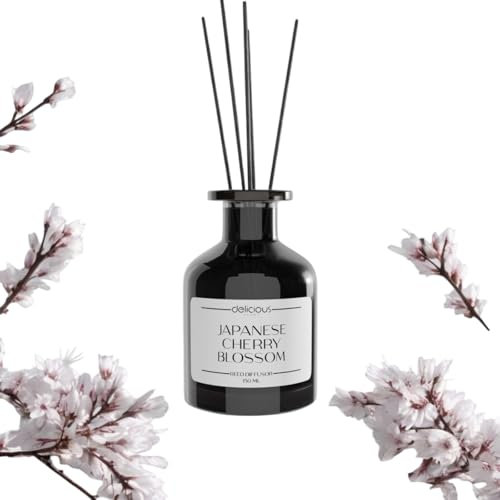 Delicious Scent Raumduft 150ml | Diffusur mit Stäbchen | Raumerfrischer für die Wohnung (Japanese Cherry Blossom)