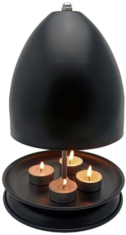 Tea Tabletop Metal Candle Heater, Double-Walled Tea Light Warmer, Compact and Efficient Indoor Use