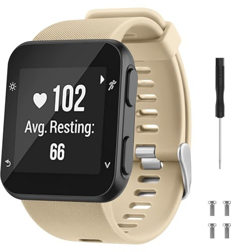 Cinturino compatibile con Garmin Forerunner 35, cinturino di ricambio in morbido silicone per smartwatch Garmin Forerunner 35 (giallo chiaro)