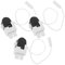 jojofuny Easy to Install Pull Cord Light 3pcs Set for Bathroom Wall Light Black Finish