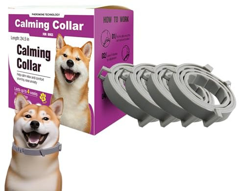Anti-schlechtes Verhaltenshalsband für Hunde, beruhigendes Halsband für Hunde | Verstellbare Hundehalsbänder für Hunde in 4 Teilen für schlechtes Verhalten – Haustierbedarf