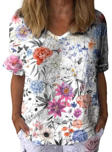 Maglietta Nonna Offerta Camicia Donna Oxford Cotone Blusa Grigia Elegante Con Lacci Ottanio Magliette Anziana Manica Corta Maglia Bianca Bambino Colorate Verde Mezza T Shirts Sciancrata Maniche