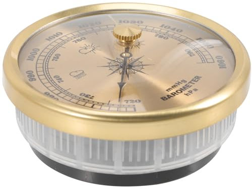 Toddmomy Aneroidbarometer Wandbarometer für Zuhause Kalibrierbares Wetterbarometer Hochpräzises Metallbarometer Installieren Garten und Wohnraumanwendung