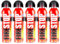 GreenSensor Lot de 5 sprays d'extinction d'incendie, 400 ml, 1 à 5 pièces, portable, avec support mural et tête de pulvérisation, anti-feu de graisse, liquides et substances solides, pour cuisine