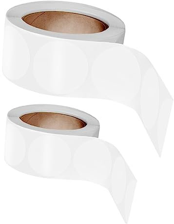 Gadpiparty 1 Jeu Autocollants Étiquettes Transparentes Rondes Adhésives Pour Cartes Et Diy 2 Rouleaux