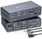 CMSTEDCD KVM Docking Station 4K120Hz Displayport USB C KVM Switch 2 PC 2 Monitor Displayport 13-in-1 Dual Monitor per laptop e desktop che condividono più periferiche con 1 cavo USBA e 1 cavo USBC