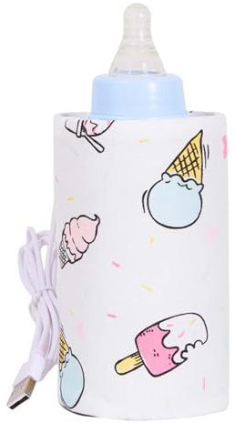 Générique Baby Bottle Sleeve, Warm Milk Bottle Cover, Portable Insulated Breastmilk Warmer Bag, Nursing Bottles Holder for Breastfeeding Travel Outdoor Use, 11.42x5.12 inches