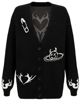 Hell Bunny Mercy Oversized Black Cardigan