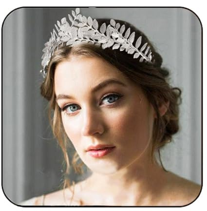 Evlry Griechische Göttin Stirnband Zubehör Blatt Tiara und Krone für Frauen und Mädchen