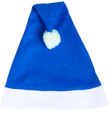Lote 20 Gorros de Papá Noel Navidad para adulto. 30x43 cm. En Poliéster Suave, con Pompón, para Fiestas y Disfraces Navideños.