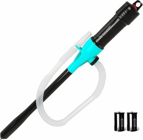 Battery Operated Liquid Transfer Pump,Pumps Up to 2.5 Gallons Per Minute,Portable Fuel Siphon Pump with 35 Inches Hose for Gas, Diesel, Water, Non-Corrosive Liquids