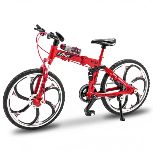 Zhenzhenlo Fahrrad Miniatur，Finger Fahrrad Modell 1:10 ，1:10 Legierung Fahrradmodell Spielzeug ，Mini Mountainbike Modell Ornamente，Radfahren Geschenk