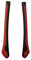 EyeWearStraps NEW One Pair Black & Red Replacement Glasses Temple Covers Tips Ends For Metal Arms