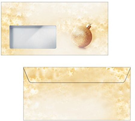 SIGEL DU246 Briefumschläge Weihnachten | DIN lang | 50 Stück | Brightness