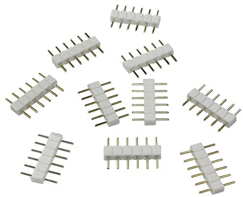 10x RGBW CCT LED Steckbrücke 6 Pin Steckverbinder 15x3mm Adapter Kupplung