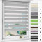 Magiea Doppelrollo Klemmfix ohne Bohren & mit Bohren, Grau 85x230cm (BxH) Duo Rollo, Klemmrollo lichtdurchlässig und Blickdicht, Fensterrollo Sonnenschutzrollo für Fenster & Tür