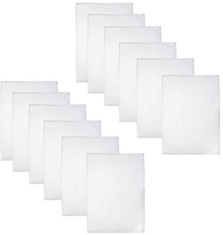 Casa Colori Geschirrtücher - Küchentücher - 100% Baumwolle 12er Set | 50 x 70 cm - Weiß | Trockentuch | Gastronomiebedarf | Serviertuch