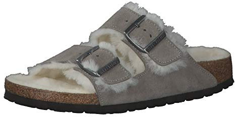 BIRKENSTOCK Adult Arizona Fur[Sandals] grau Gr. 42