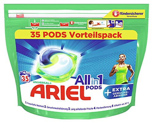 Ariel Waschmittel Pods All-in-1, 70 Waschladungen (2 x 35) Universal + EXTRA Geruchsabwehr
