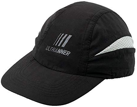 ULTRANNER - Nanda | Gorra Trail Running Ajustable con Protección UV - Gorra Running para Hombre y Mujer Fabricada en Microfibra - Gorra con Rejillas Laterales para Mejor Transpiración - Color Negro