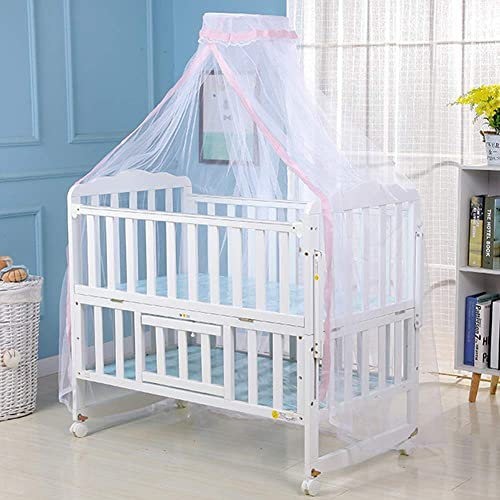 Uposao Mückennetz babybett,Kleinkind Bett Kinderbett Baldachin Moskitonetz waschbar, Insektennetz Kinderwagen Krippen Insekt Mesh-Netz für Kinderzimmer,Rosa