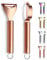 Berglander Pelador de patatas para verduras de oro rosa 2 piezas, duradero y afilado de cobre titanio acero inoxidable Pelador, accesorios de picnic, apto para lavavajillas