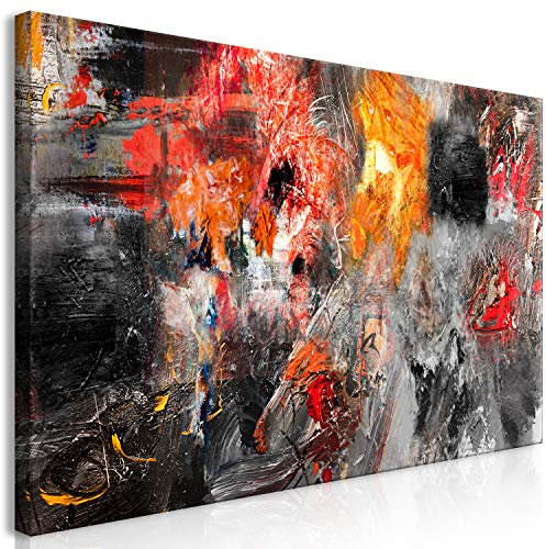 murando Wandbild Mega XXXL Abstrakt Einteiliger XXL-Format Kunstdruck zur Selbstmontage Leinwandbilder moderne Bilder DIY Wanddekoration Wohnung Deko grau rot orange Textur