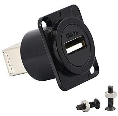 QIANRENON USB 2.0 à USB B Panneau Montage Imprimer Adaptateur USB A Femelle à USB B Femelle Connecteur Prises, pour imprimante Scanner Téléphones-fax