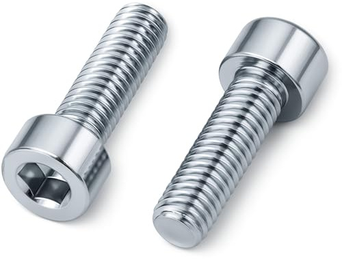 HEXATON Zylinderschrauben M6 x 10 mm, 100 Stück, Innensechskant, verzinkt | DIN 912/ISO 4762 Zylinderschrauben mit Innensechskant und Vollgewinde aus hell verzinktem Stahl für Montage und Maschinenbau