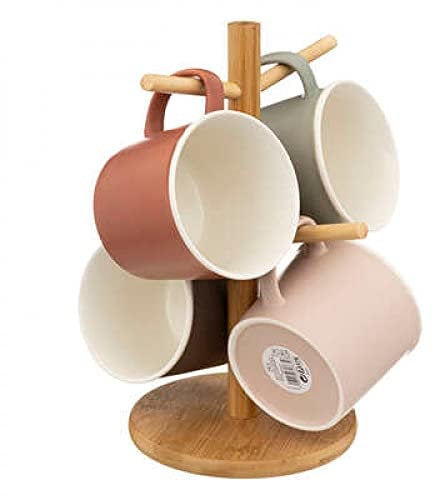 H confort xl rack 4 tazze m natura 38cl, multicolore e