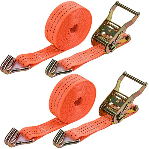 Cinghie a Cricchetto - 2 x2000 kg 5 m Cinghia con Cricchetto Cinghie di Fissaggio Cinghie Moto Elastiche Cinghie Fissaggio Moto per il Trasporto di Mercie Funzioni Fisse