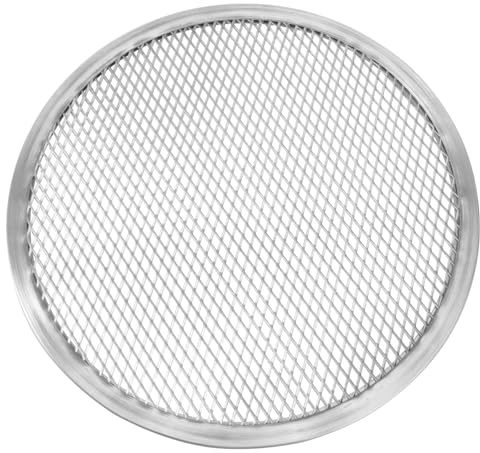 Operitacx Rundes Pizzablech Gitter aus Aluminiumlegierung mit Perforiertem Design Antihaftbeschichtet und Hitzebeständig zum Backen und Gefrieren