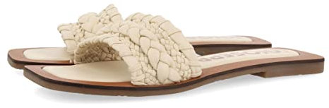 GIOSEPPO Sandalias Planas de Pala con Trenzado Off-White para Mujer egleny