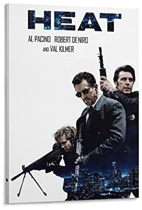 Enartly Poster Kunstdrucke Heat Crime Movie Classic Leinwand Wandkunst Wohnzimmer Schlafzimmer Malerei 60x90cm Kein Rahmen