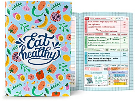 Calorie Counting Compatible 3 Month Food Diary New Year 2025 Diet Journal Planner Tracking Eat Healthy (Calorie Counting)