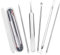 IZyufan 5 Pezzi Kit di Strumenti per la Rimozione dei Punti Neri Blackhead Estrattore Ago Acne con Scatola per il Trattamento e la Togli di Comedoni sul Naso o Viso
