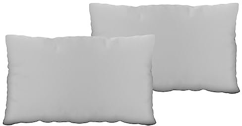 Ferocity Kissen für Gartenbank Set x2, Kleines seitliches Sitzkissen, 30x40x12 cm, Wasserfestes Outdoor Polster für Gartenmöbel, Paletten und auf dieTerrasse, Grau [133]