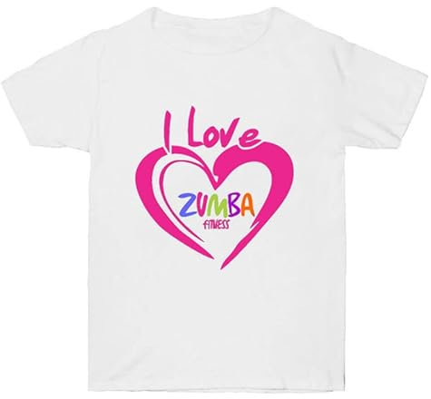 Unisex Zumba Training Kleidung Liebe Druck Mode Lässig Rundhalsausschnitt T-Shirt Zumba Klasse Fitness Kurze Hülse Top I Love Zumba Bedrucktes T-Shirt