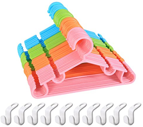 haweeli Perchas de Plastica para niños y bebés, 27 cm, Paquete de 40