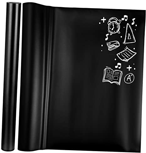 Selbstklebende Tafelfolie PVC Schwarz 2 Stück Schulanfang Deko
